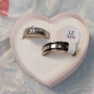 Diamante wedding set